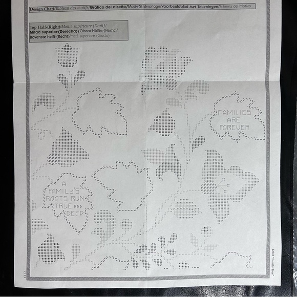 Bucilla Cross Stitch Stamped Quilted Bib and family tree quilt PATTERN only - Picture 5 of 7